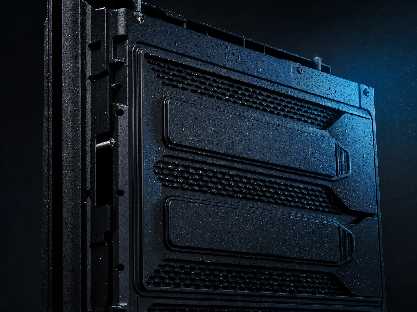 Weather-resistant LED cabinet detail